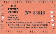 An early form of “frequent shopper card” from The Record Center, a popular Chicago music store in the 50s, 60s and 70s.(Photo courtesy of Jerry Kasper)